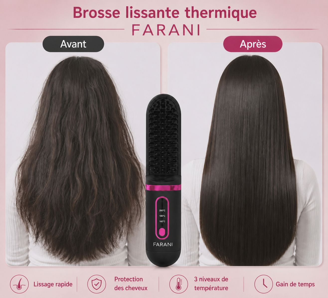 Farani — La Brosse Magique pour un Brushing Express