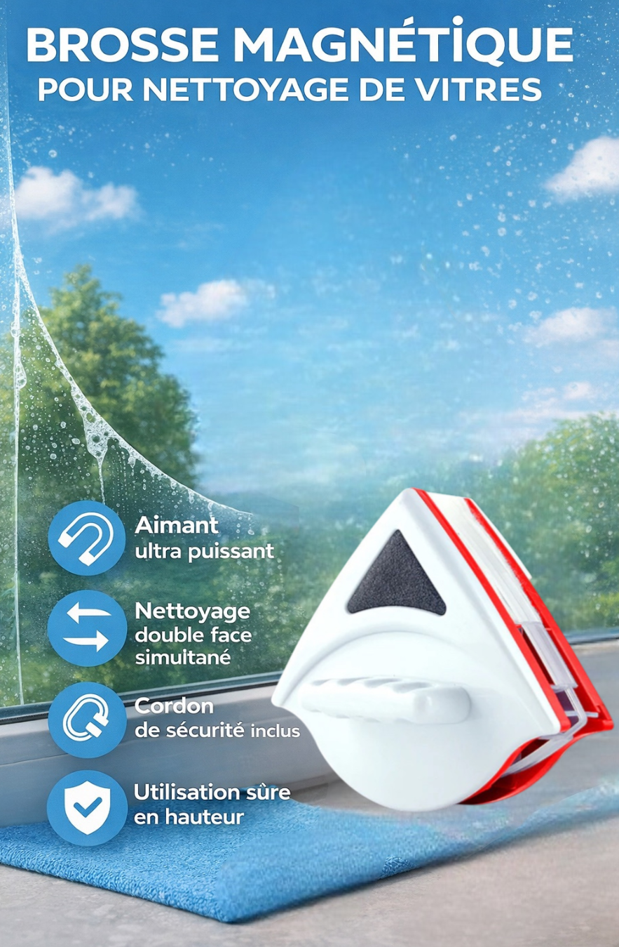 Nettoyeur magnétique double face